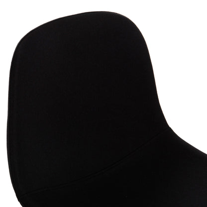 BAR STOOL VINCENT HM9298.24 MEDIUM HEIGHT-BLACK FABRIC-METAL LEGS 43x50x92.5Hcm.