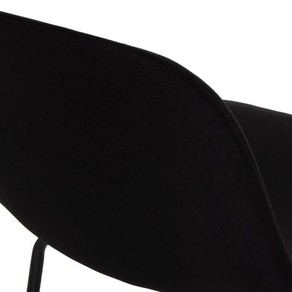 BAR STOOL VINCENT HM9298.24 MEDIUM HEIGHT-BLACK FABRIC-METAL LEGS 43x50x92.5Hcm.