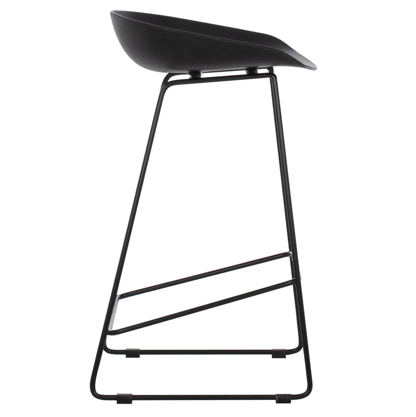 BAR STOOL HM9299.02, BLACK, MEDIUM HEIGHT, 44x44x74