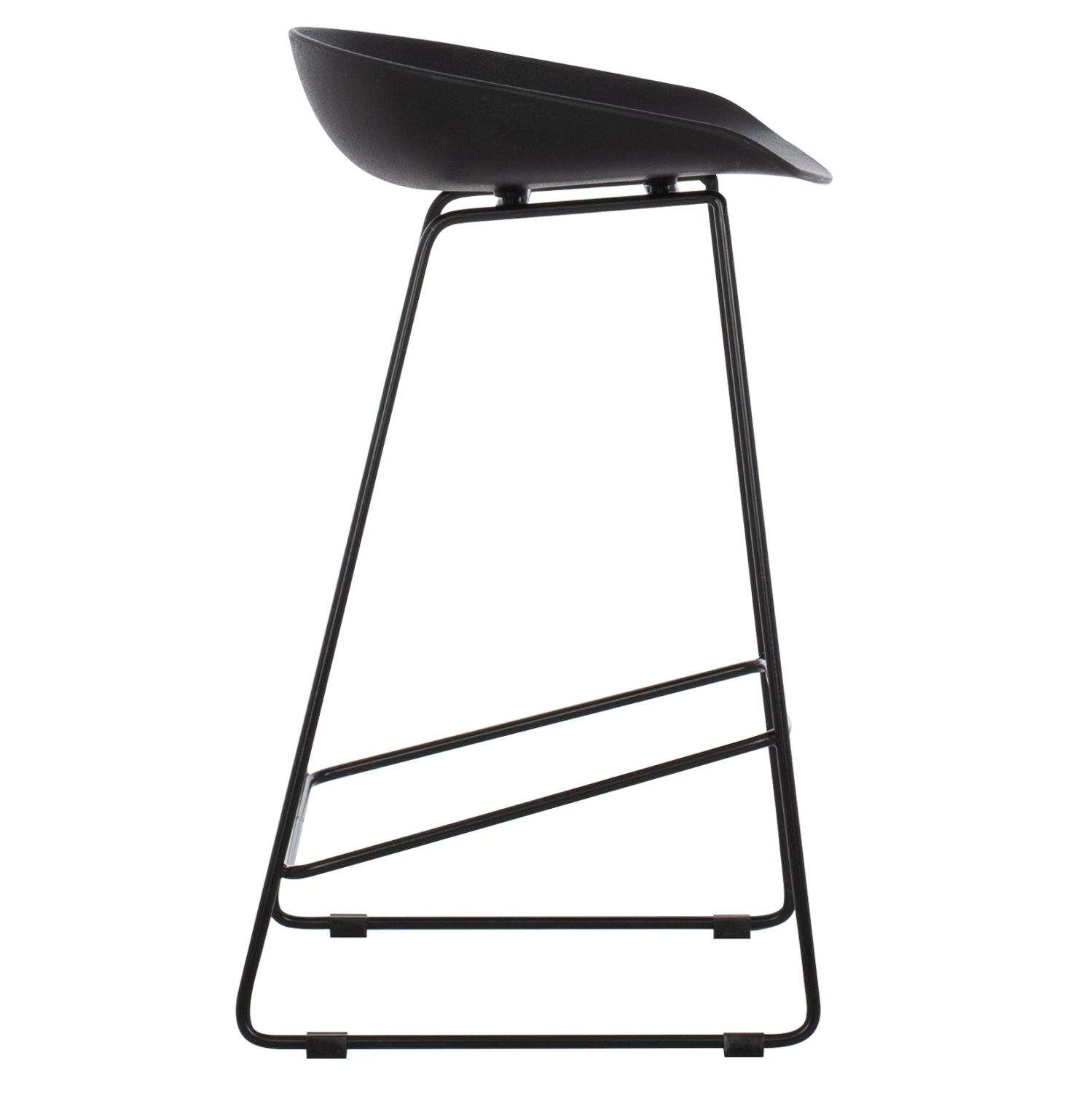 BAR STOOL HM9299.02, BLACK, MEDIUM HEIGHT, 44x44x74