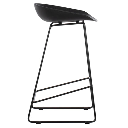 BAR STOOL HM9299.02, BLACK, MEDIUM HEIGHT, 44x44x74