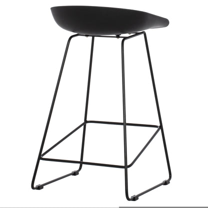 BAR STOOL HM9299.02, BLACK, MEDIUM HEIGHT, 44x44x74