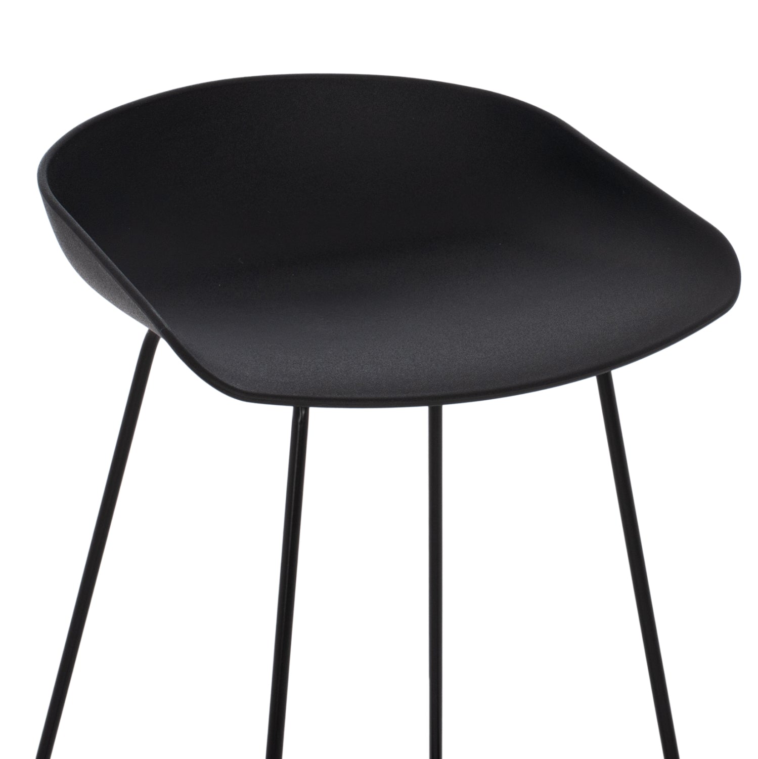 BAR STOOL HM9299.02, BLACK, MEDIUM HEIGHT, 44x44x74