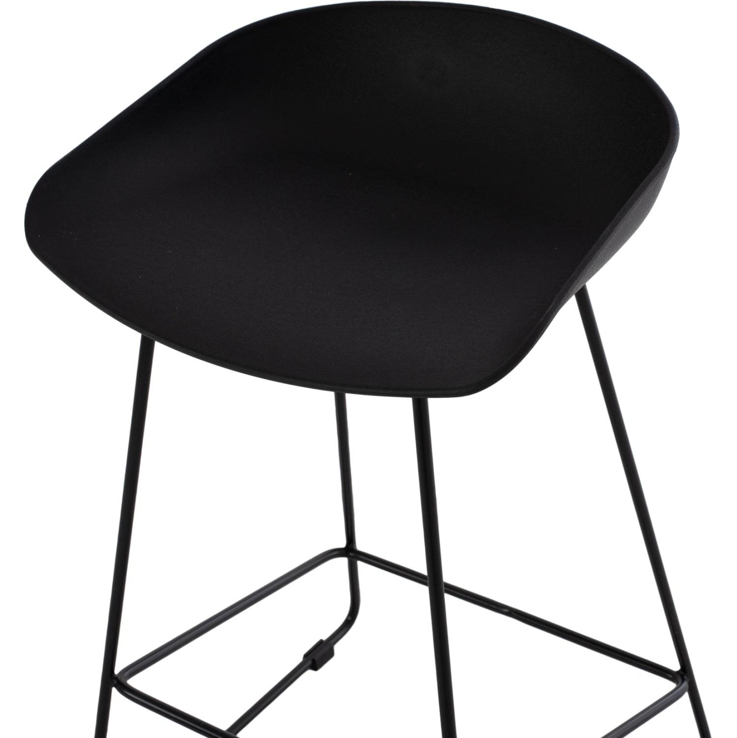 BAR STOOL HM9299.02, BLACK, MEDIUM HEIGHT, 44x44x74