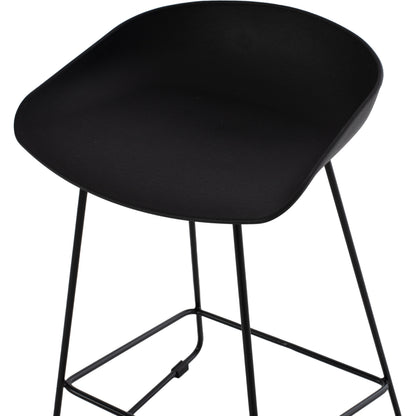 BAR STOOL HM9299.02, BLACK, MEDIUM HEIGHT, 44x44x74