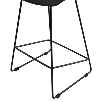 BAR STOOL HM9299.02, BLACK, MEDIUM HEIGHT, 44x44x74