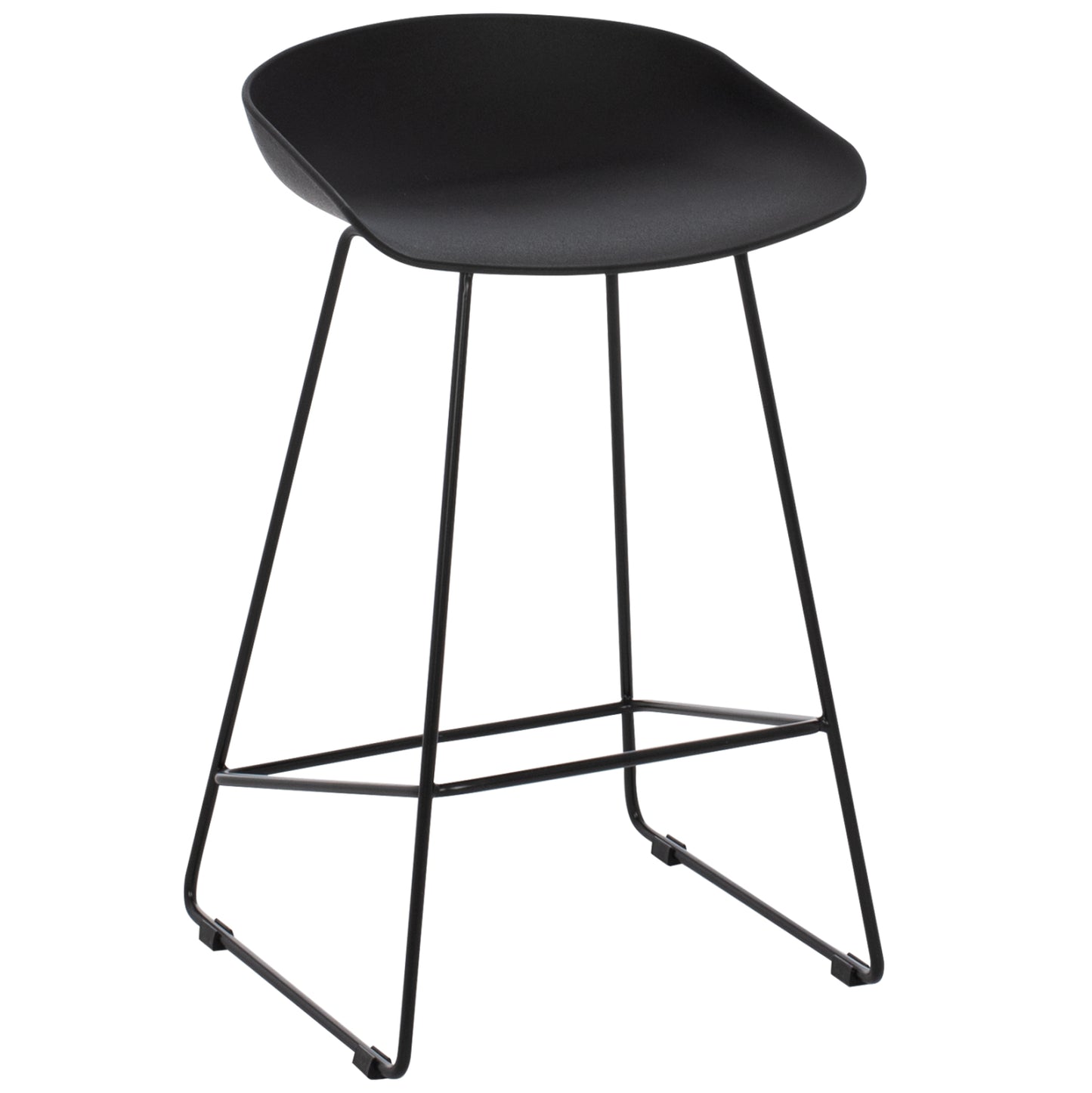 BAR STOOL HM9299.02, BLACK, MEDIUM HEIGHT, 44x44x74