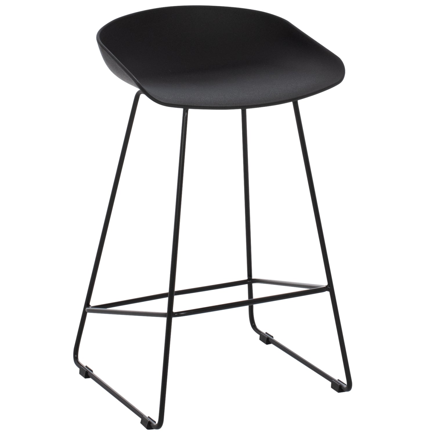 BAR STOOL HM9299.02, BLACK, MEDIUM HEIGHT, 44x44x74