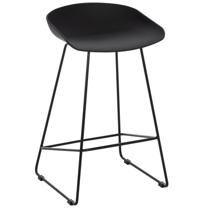 BAR STOOL HM9299.02, BLACK, MEDIUM HEIGHT, 44x44x74