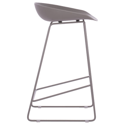 BAR STOOL HM9299.10, GREY, MEDIUM HEIGHT, 44x44x74