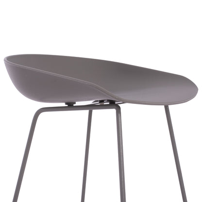 BAR STOOL HM9299.10, GREY, MEDIUM HEIGHT, 44x44x74