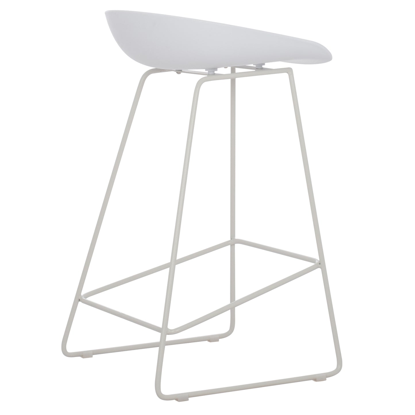 BAR STOOL HM9299.01, WHITE, MEDIUM HEIGHT, 44x44x74