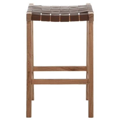 BAR STOOL HM99382.01 SOLID TEAK NATURAL 40X35X65H
