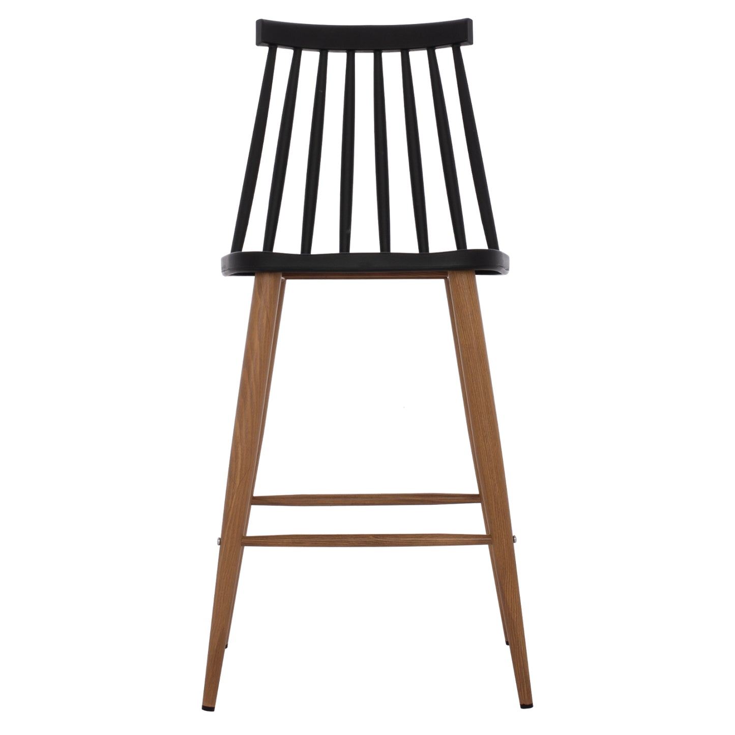 BAR STOOL HM9300.02 BLACK NATURAL 43x45x97Η