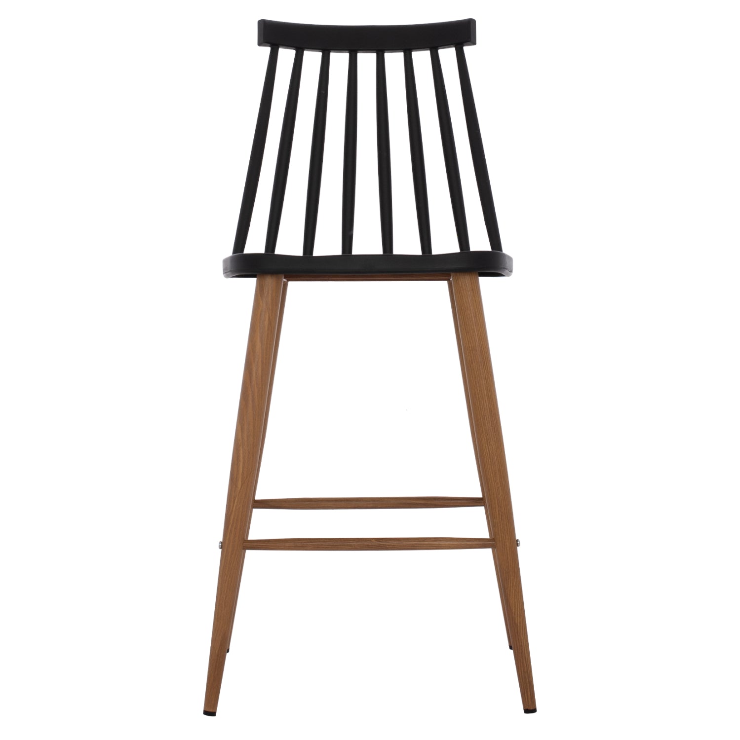 BAR STOOL HM9300.02 BLACK NATURAL 43x45x97Η