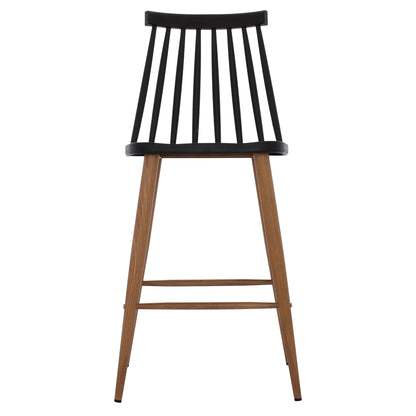 BAR STOOL HM9300.02 BLACK NATURAL 43x45x97Η