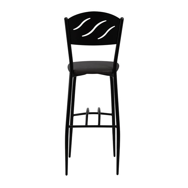 Bar Stool Black Metallic Brown PU 40x44x114 εκ