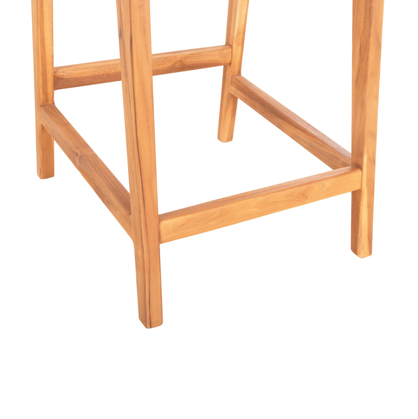 BAR STOOL WITH BACKREST NESHA HM9381.11 TEAK WOOD & VIRO ROPE 46x48.5x96Η cm.