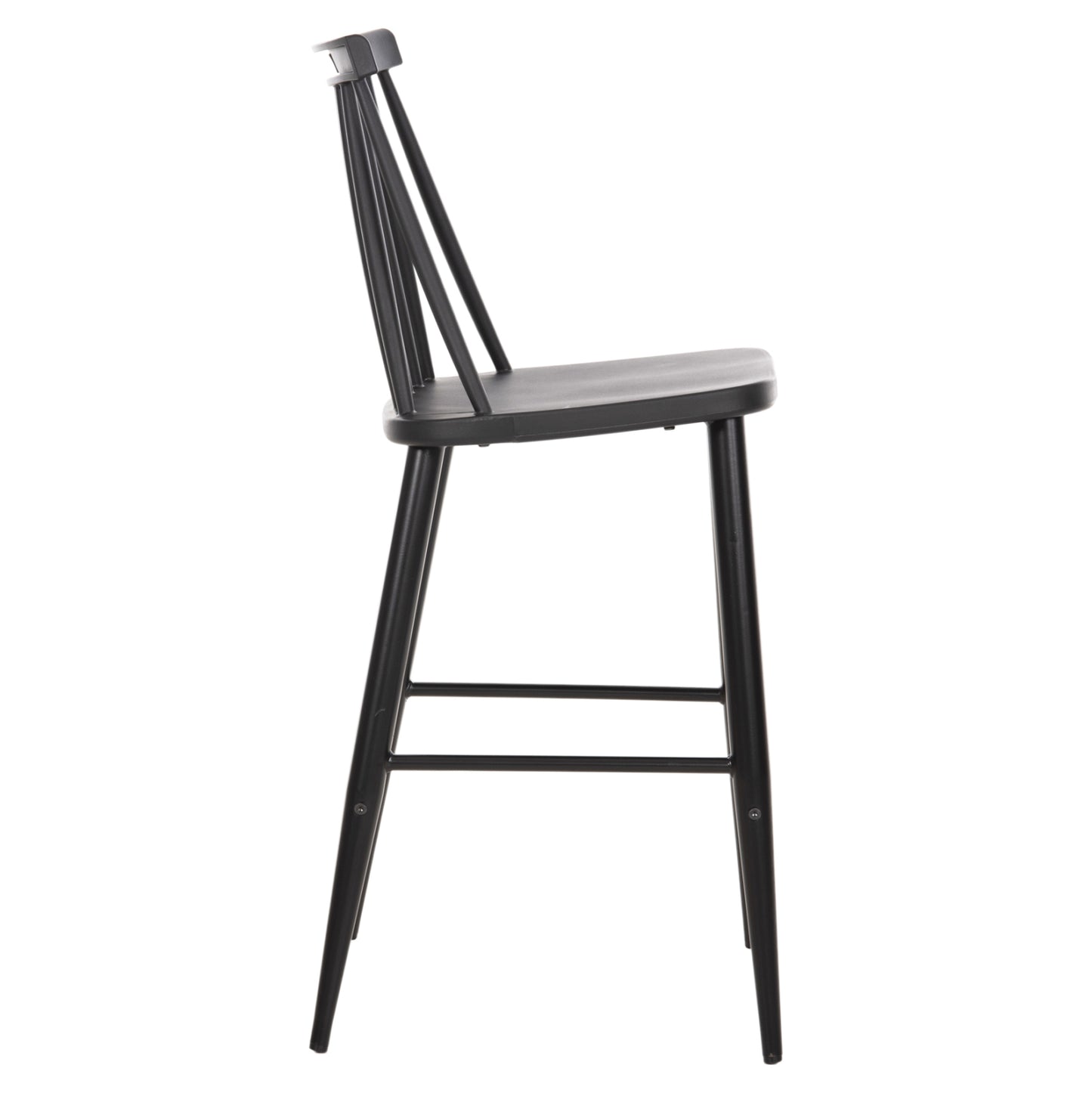 BAR STOOL MEDIUM HEIGHT VANESSA HM9300.12 POLYPROPYLENE & METAL-BLACK 45,5x46x97Hcm.