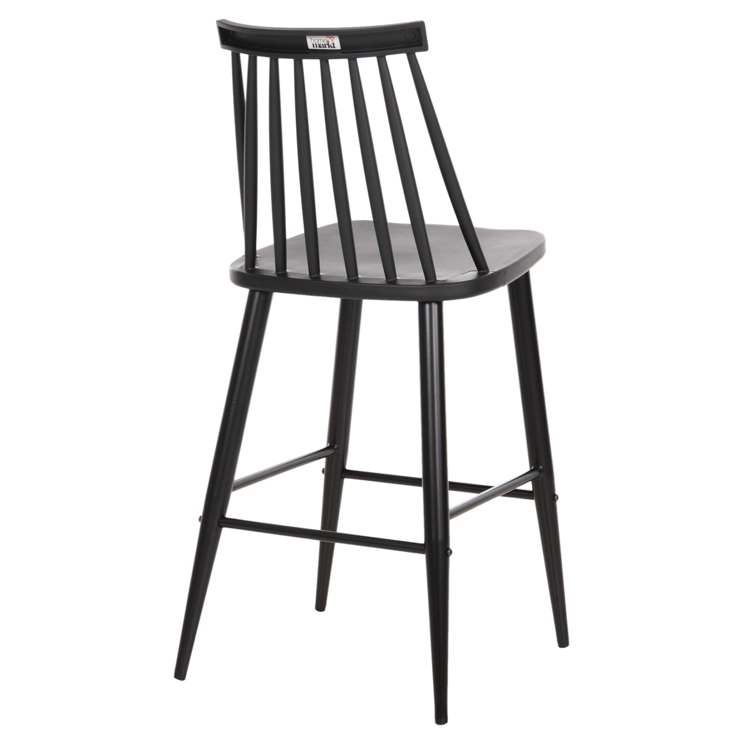 BAR STOOL MEDIUM HEIGHT VANESSA HM9300.12 POLYPROPYLENE & METAL-BLACK 45,5x46x97Hcm.