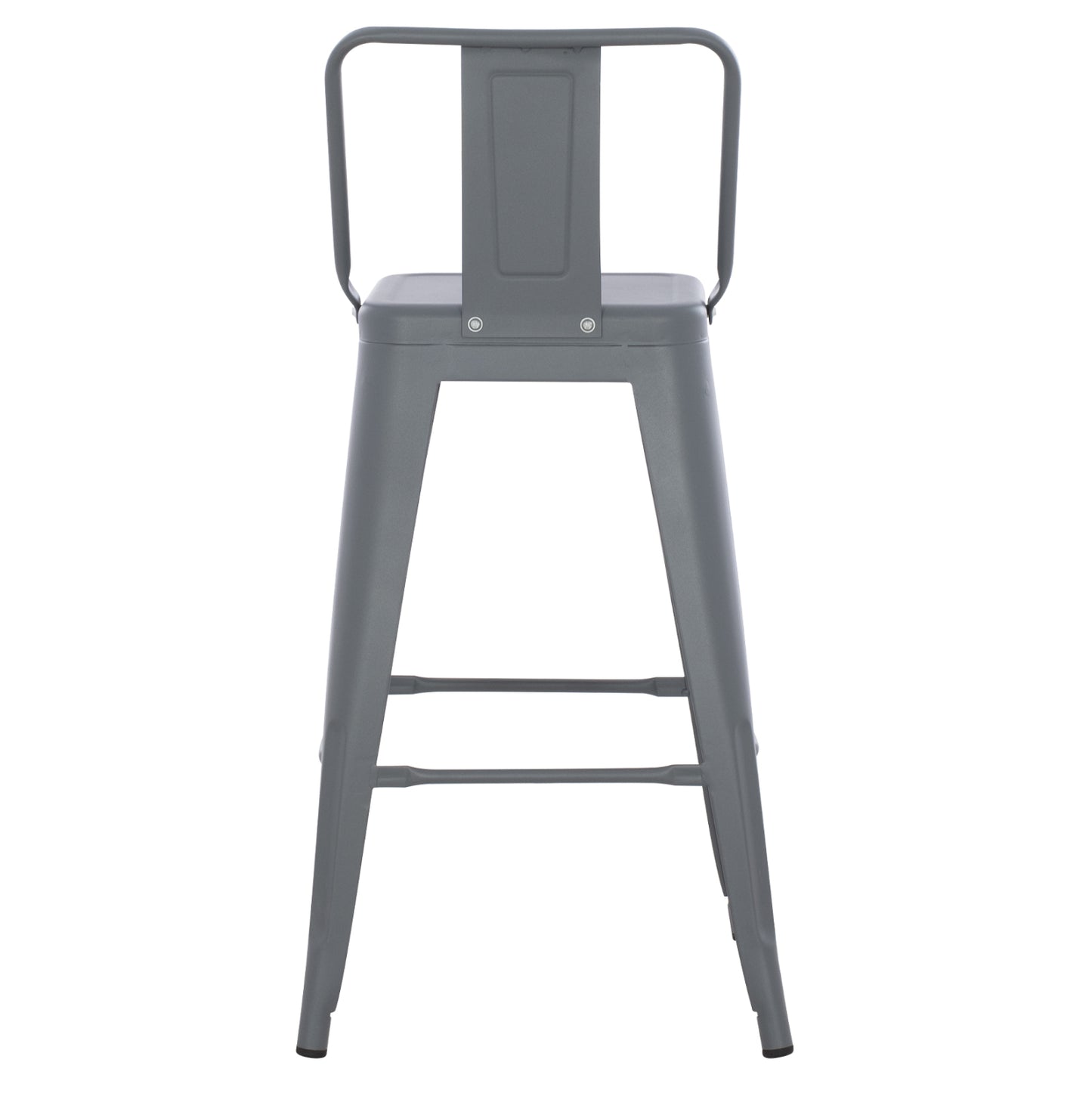 BAR STOOL MEDIUM HEIGHT MELITA-PRO HM8574.50 METAL IN GREY 43x43x88Hcm.