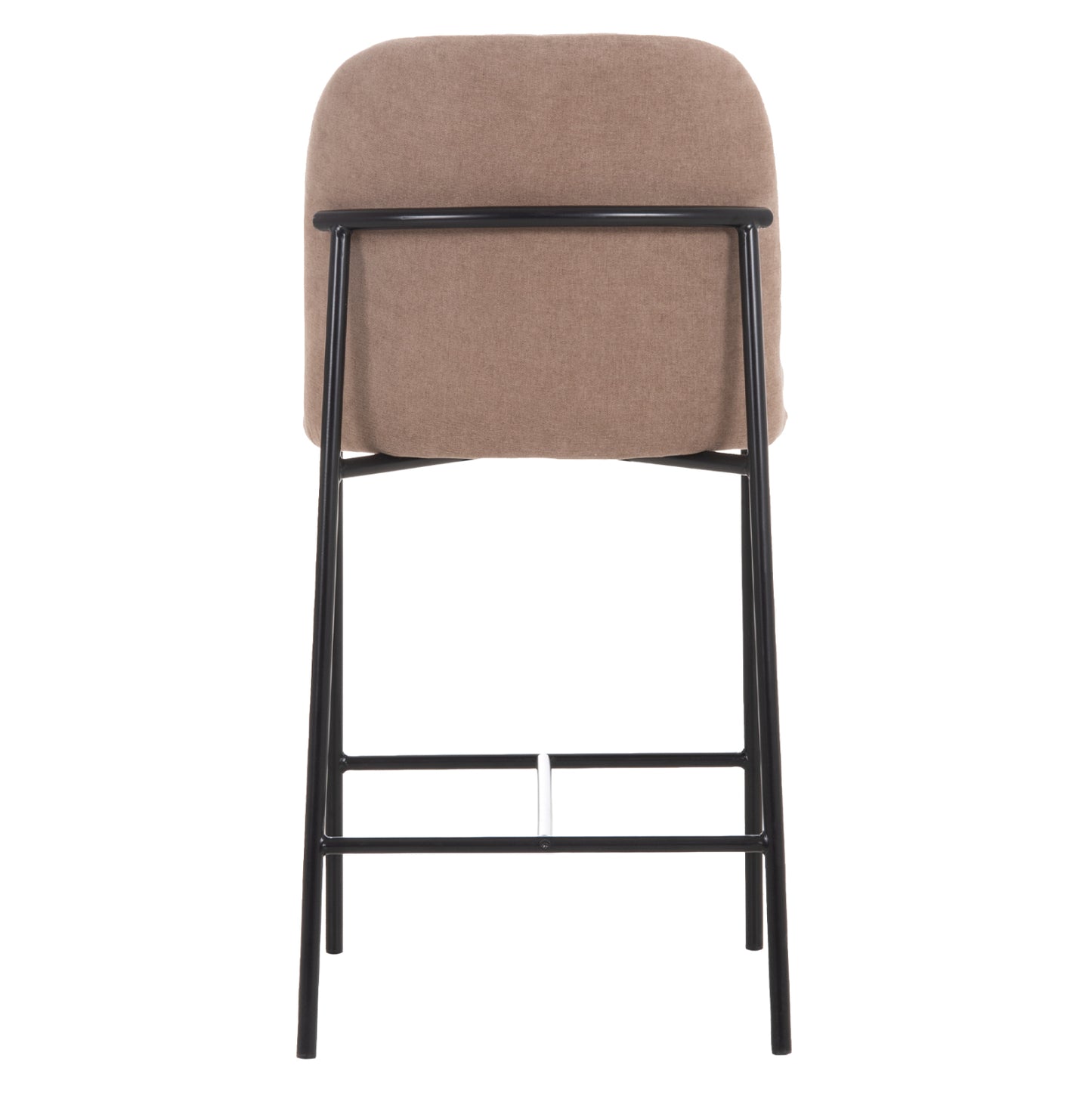 BAR STOOL MED.HEIGHT MANIDO HM18427.02 TAUPE FABRIC--BLACK METAL FRAME 45x55x92Hcm.