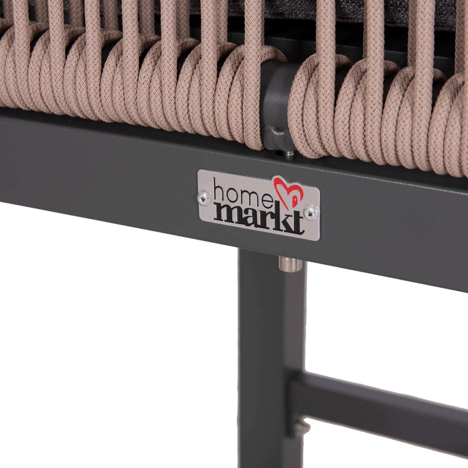 BAR STOOL MEDIUM HEIGHT HOWARD HM5791.21 ALUMINUM IN ANTHRACITE--BEIGE ROPE 47.5x55x94.5Hcm.
