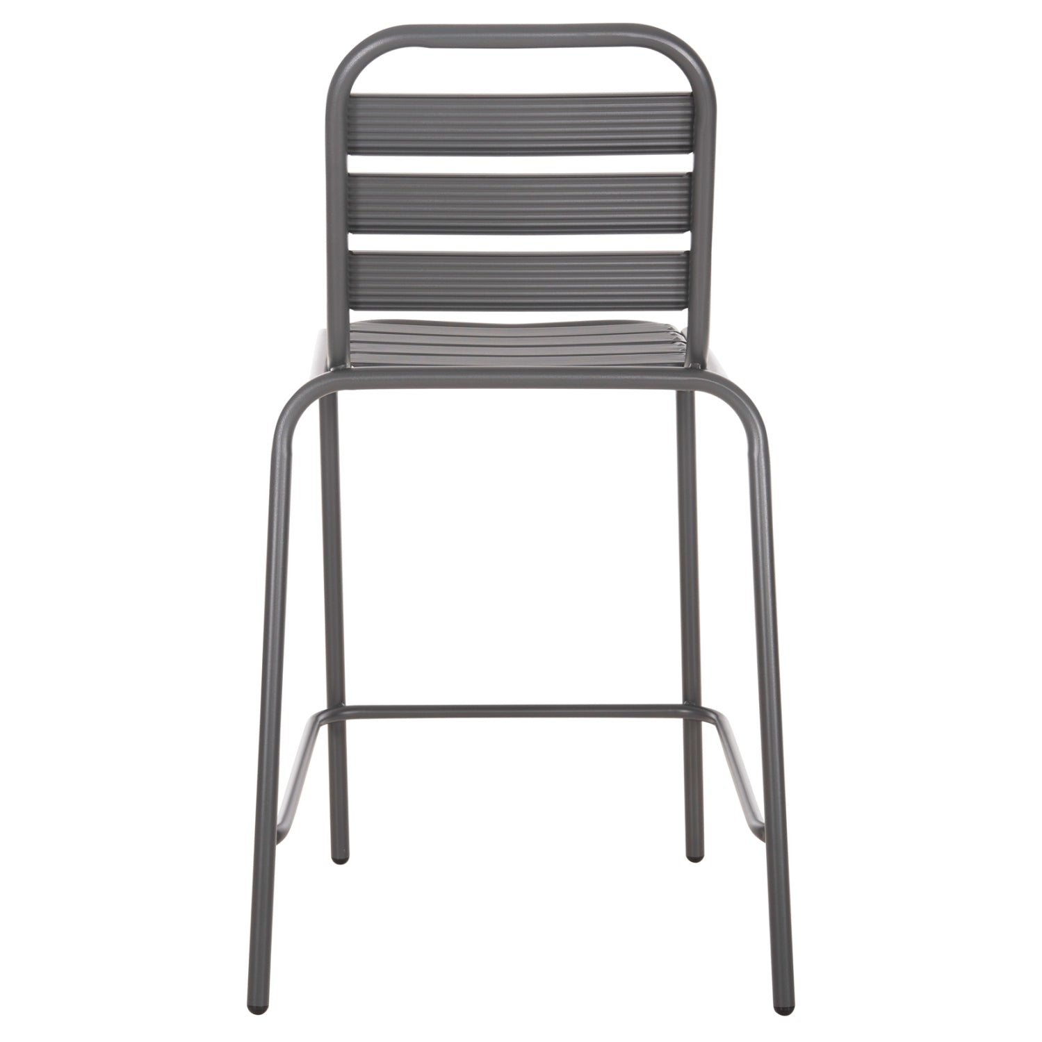 BAR STOOL MEDIUM HEIGHT LAURA HM6065.01 METAL FRAME AND ALUMINUM IN GREY 58.5x58x104H cm.