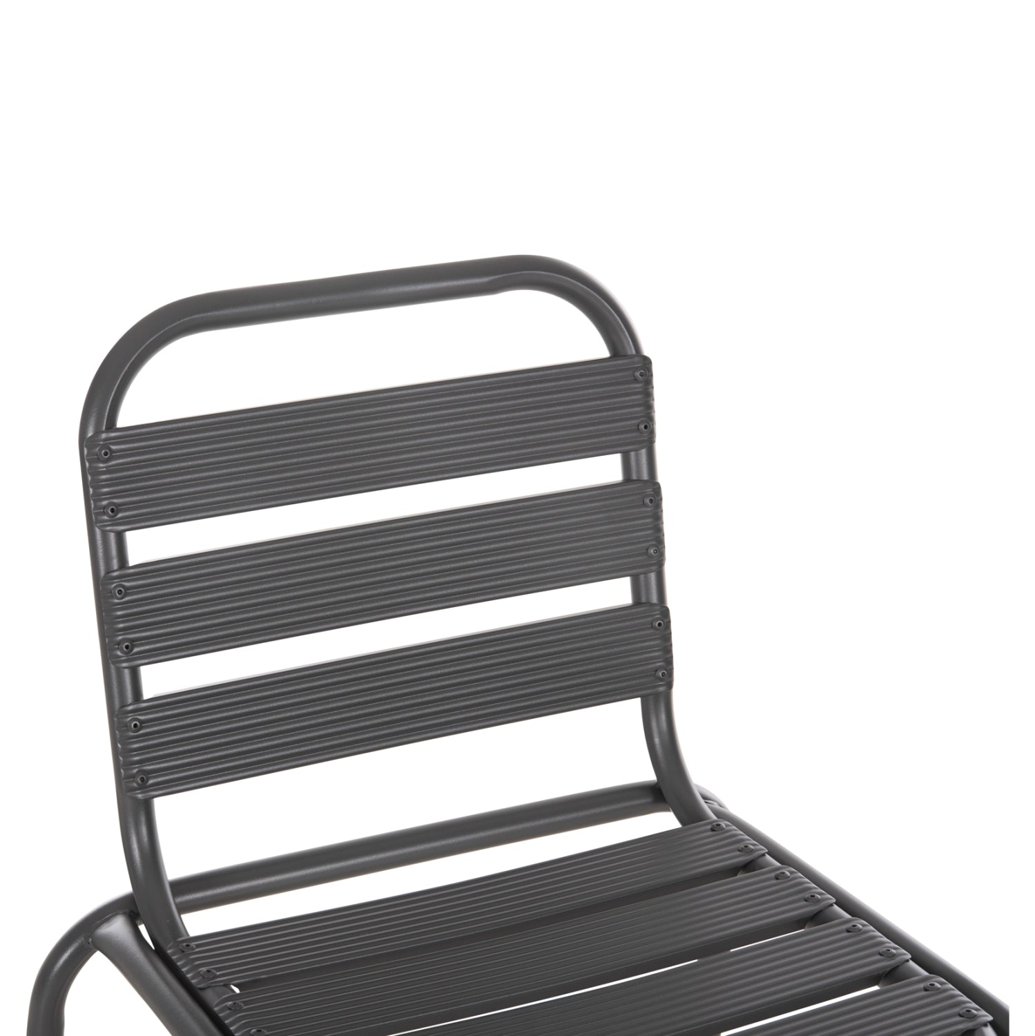 BAR STOOL MEDIUM HEIGHT LAURA HM6065.01 METAL FRAME AND ALUMINUM IN GREY 58.5x58x104H cm.