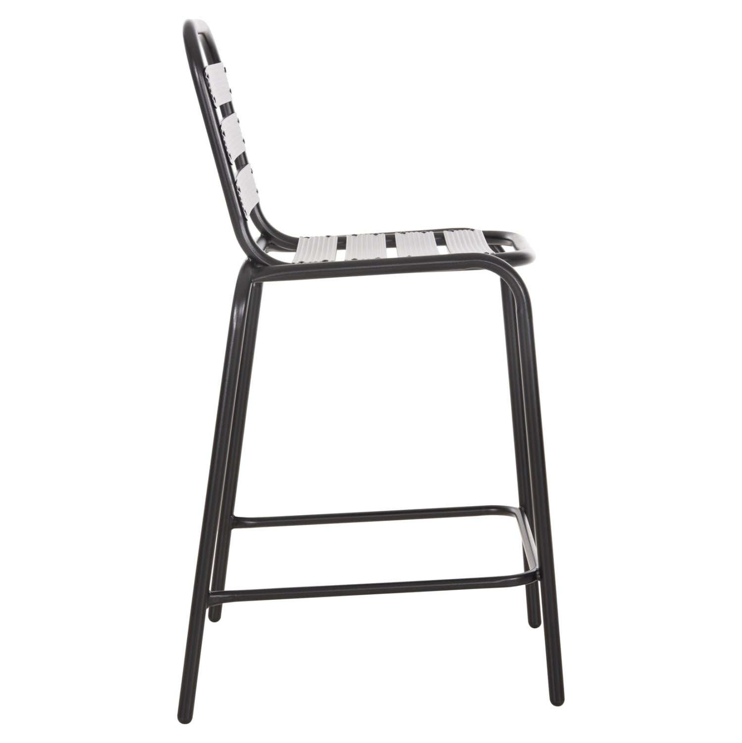 BAR STOOL MEDIUM HEIGHT LAURA HM6065.03 METAL FRAME AND ALUMINUM IN BLACK 58.5x58x104H cm.