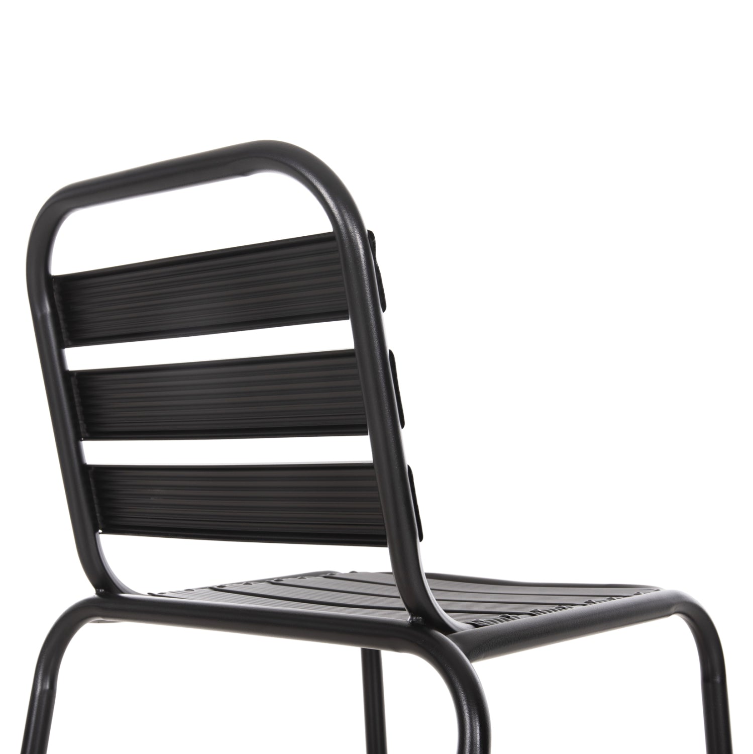BAR STOOL MEDIUM HEIGHT LAURA HM6065.03 METAL FRAME AND ALUMINUM IN BLACK 58.5x58x104H cm.