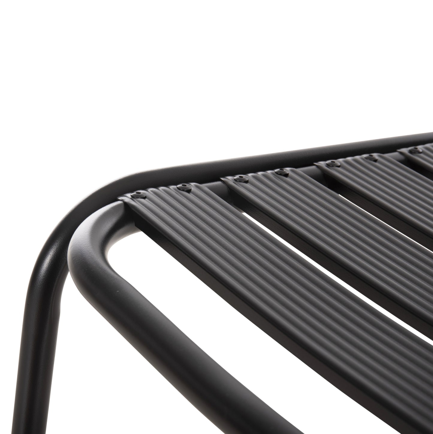 BAR STOOL MEDIUM HEIGHT LAURA HM6065.03 METAL FRAME AND ALUMINUM IN BLACK 58.5x58x104H cm.