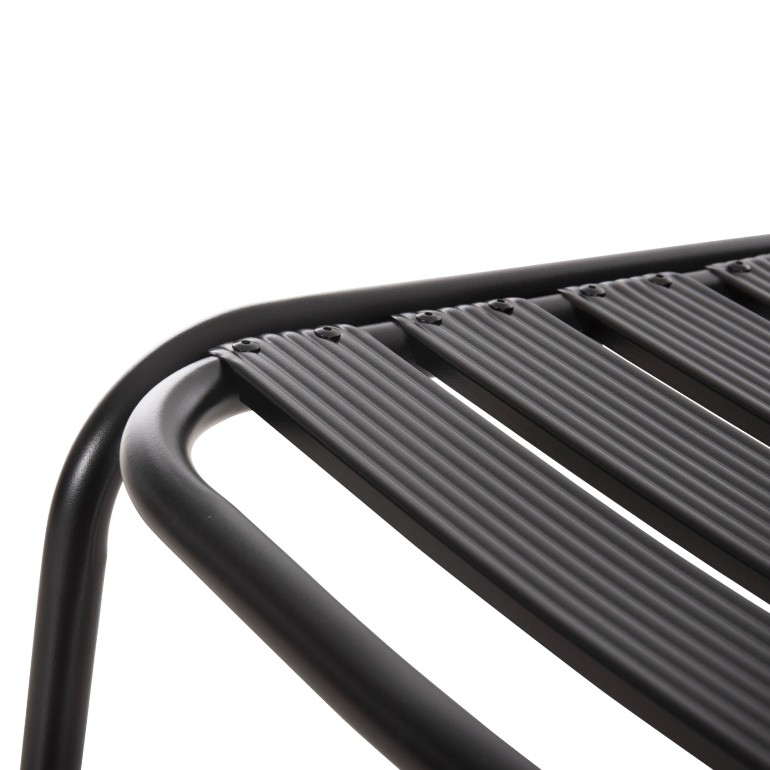 BAR STOOL MEDIUM HEIGHT LAURA HM6065.03 METAL FRAME AND ALUMINUM IN BLACK 58.5x58x104H cm.