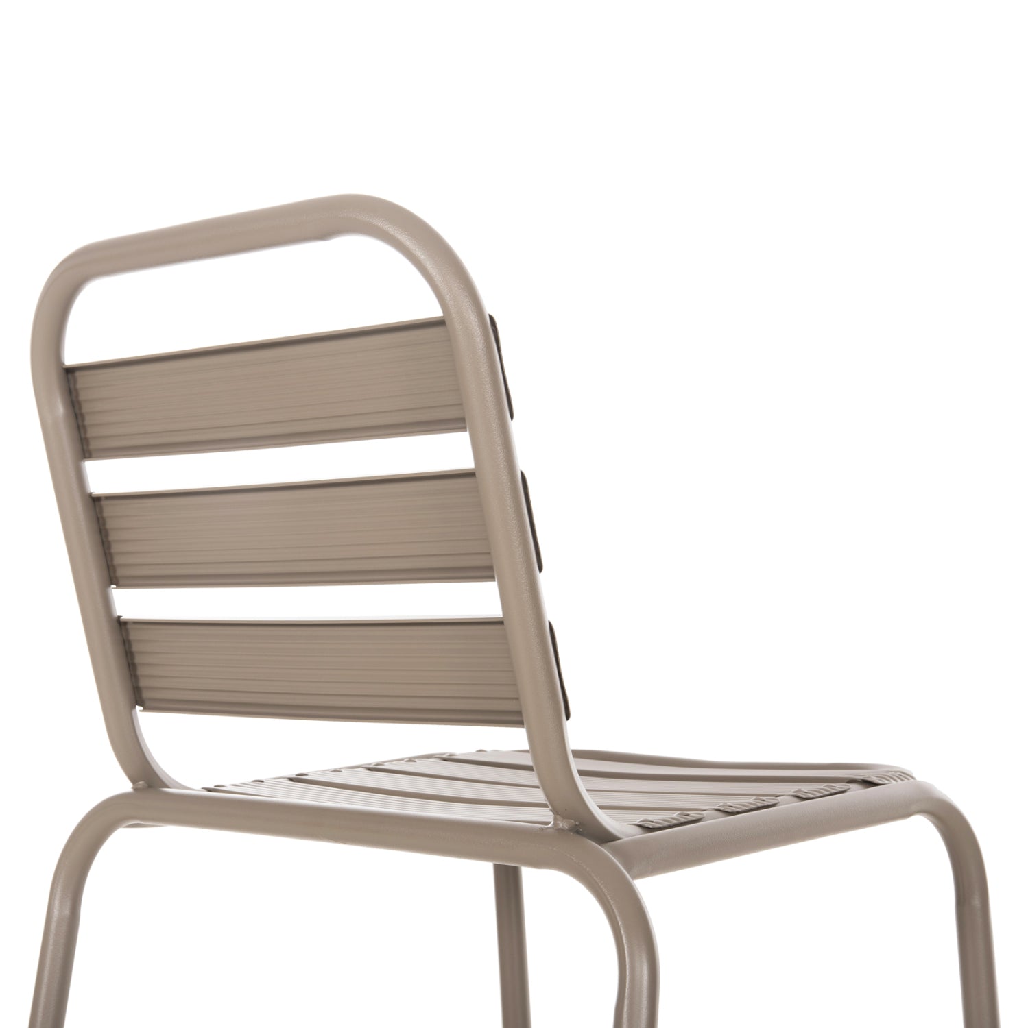 BAR STOOL MEDIUM HEIGHT LAURA HM6065.04 METAL FRAME AND ALUMINUM IN CHAMPAGNE COLOR 58.5x58x104H