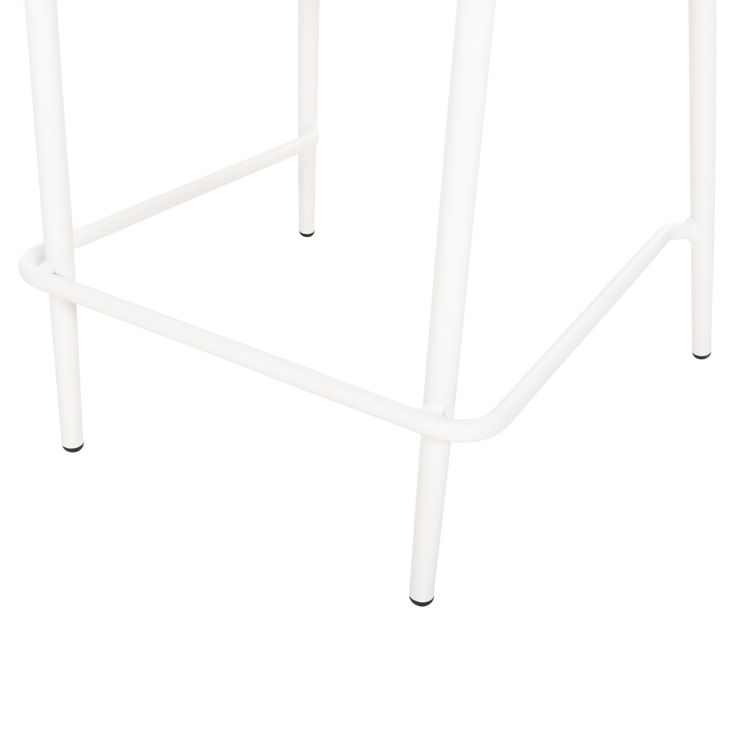 BAR STOOL MEDIUM HEIGHT EULO HM6087.02 ALUMINUM IN WHITE-SYNTHETIC RATTAN IN BEIGE 60x60x99Hcm.