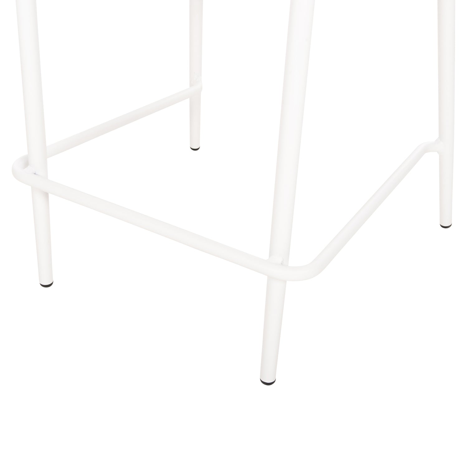BAR STOOL MEDIUM HEIGHT EULO HM6087.02 ALUMINUM IN WHITE-SYNTHETIC RATTAN IN BEIGE 60x60x99Hcm.