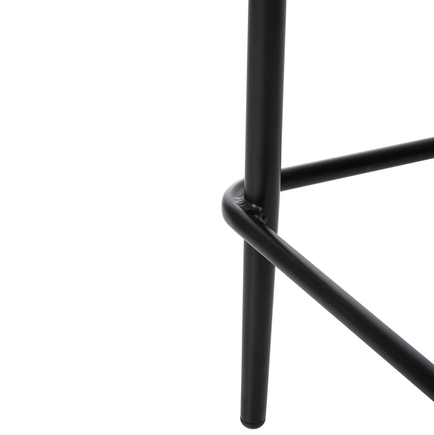 BAR STOOL MEDIUM HEIGHT EULO HM6087.03 ALUMINUM BLACK-SYNTHETIC RATTAN 60x56,5x99Hcm.