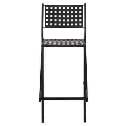 Stool bar Olympias Metallic HM5528.01 Black color 47x58x111cm