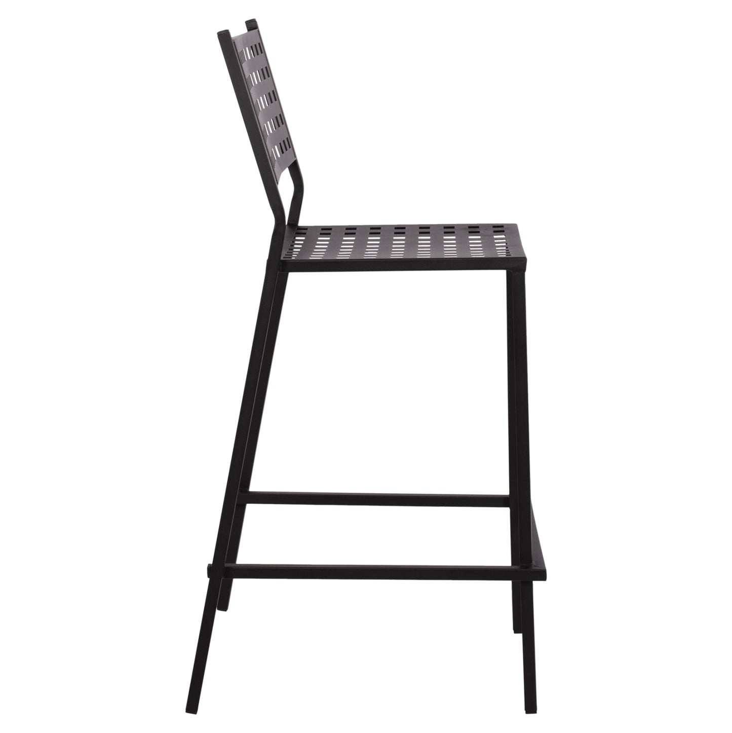 Stool bar Olympias Metallic HM5528.01 Black color 47x58x111cm