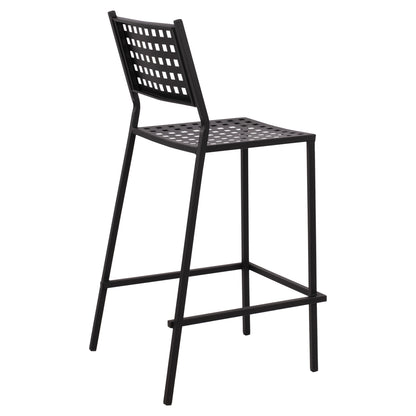 Stool bar Olympias Metallic HM5528.01 Black color 47x58x111cm