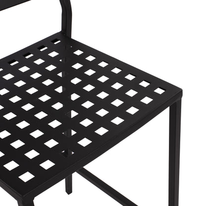 Stool bar Olympias Metallic HM5528.01 Black color 47x58x111cm