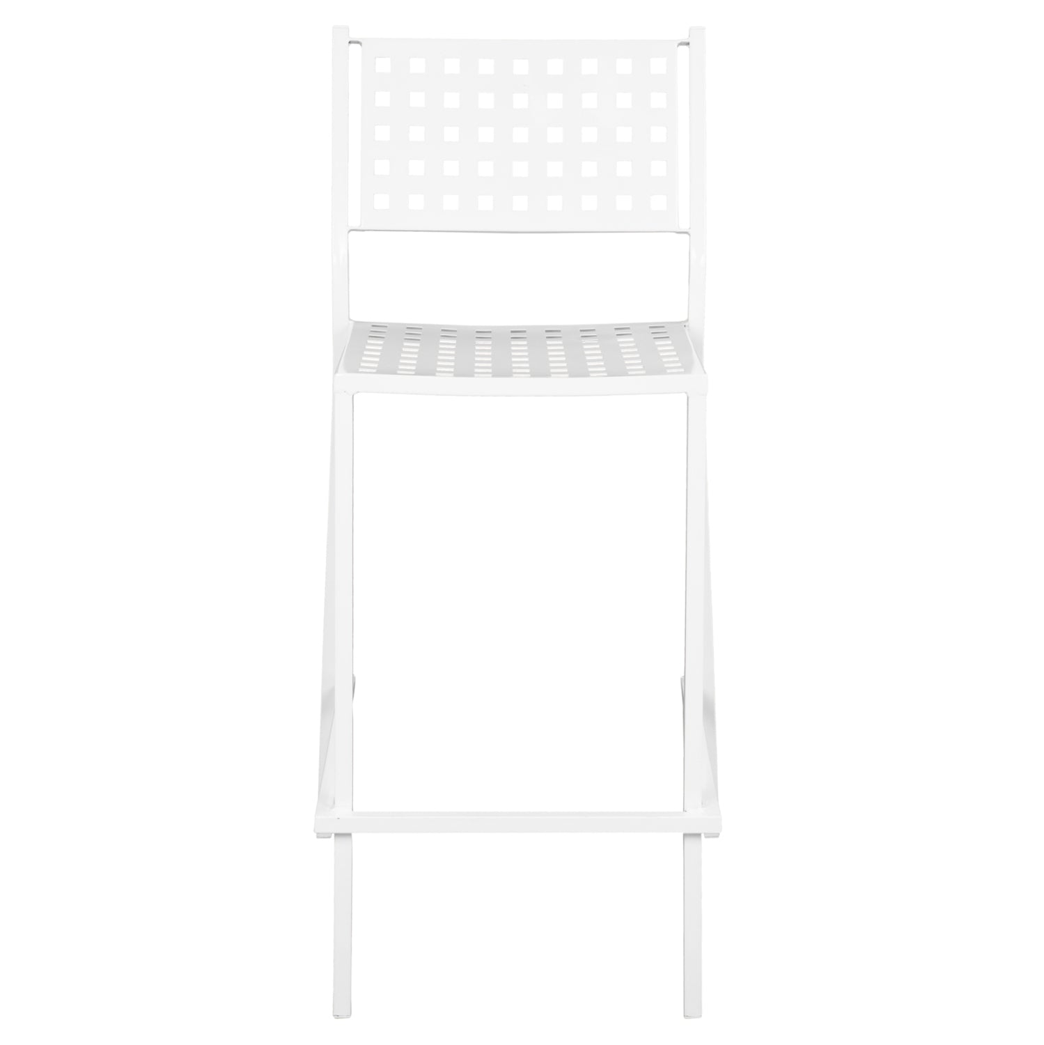 Bar Stool Olympias Metallic HM5528.02 White color 47x58x111cm
