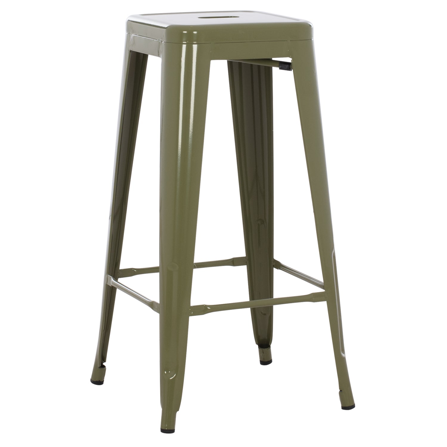 BAR STOOL MELITA-PRO HM8642.43 METAL IN DARK OLIVE 43x43x78Hcm.