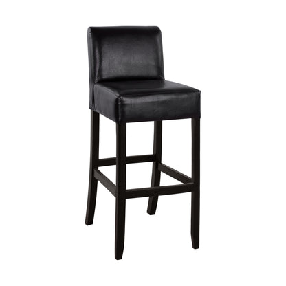 Bar Stool oak with back and PVC Brown Rodos Wenge HM299 44x52,5x111 cm