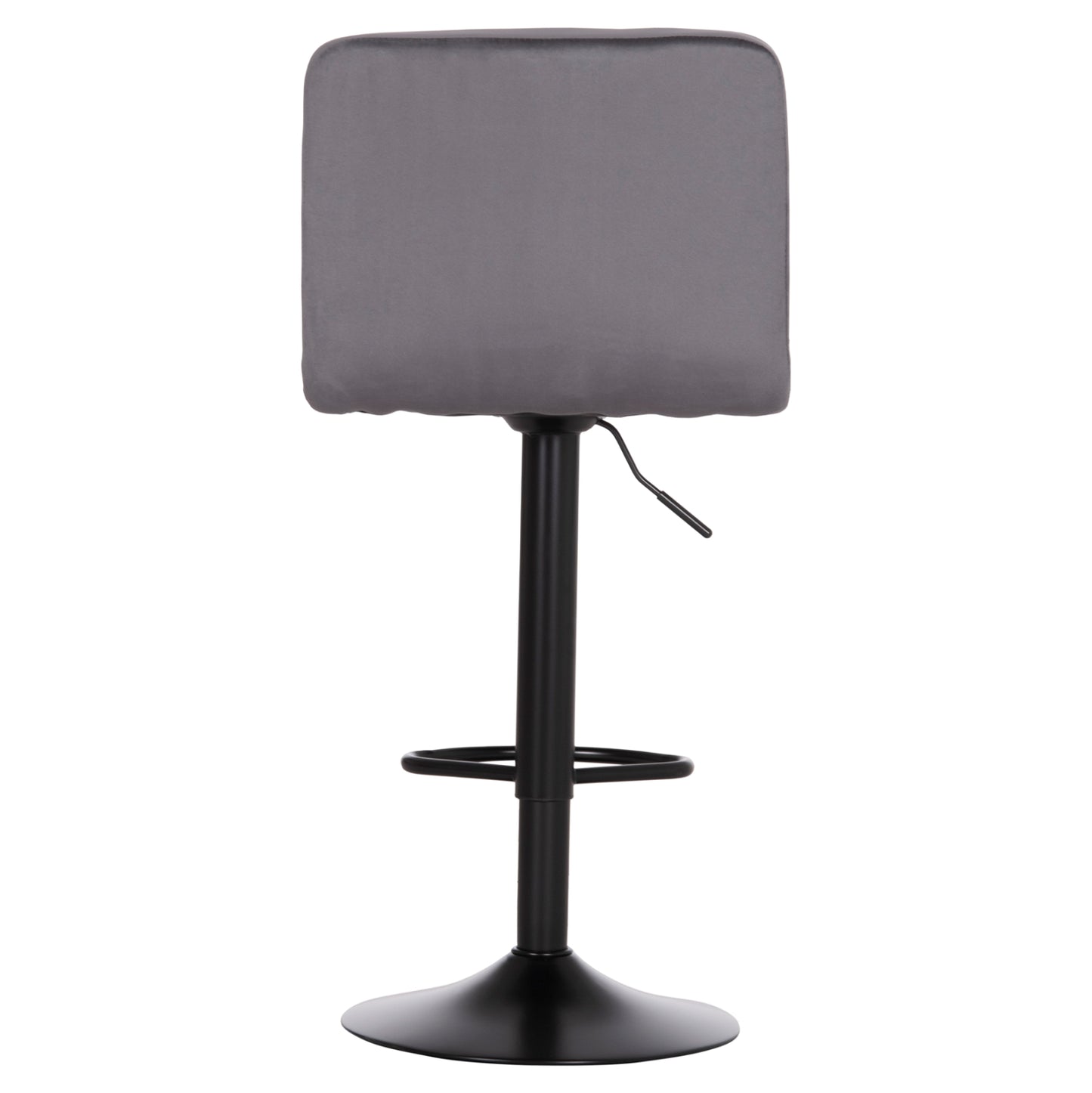 BAR STOOL SWIVELING DIANA HM202.41 GREY VELVET--BLACK MATTE METAL 44x52x109Hcm.