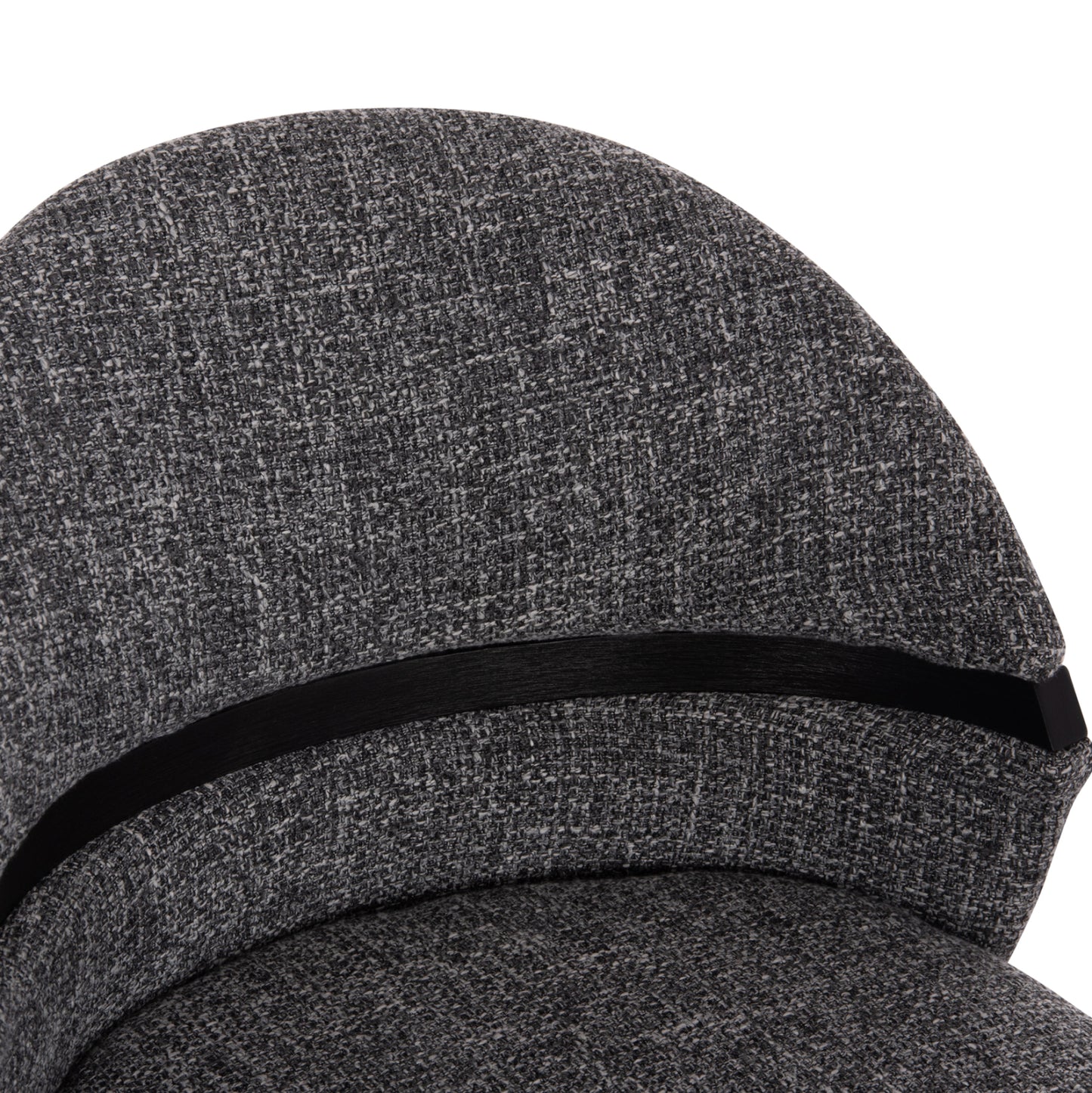 BAR STOOL SWIVEL DEKKER HM18250.03 PLYWOOD IN BLACK--FABRIC IN GREY 48x54x96Hcm.