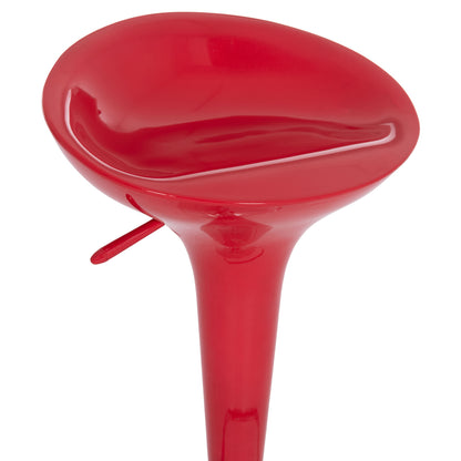 BAR STOOL SWIVEL DAISY HM200.24 ABS IN RED--SUSPENSION 44x38x85Hcm.