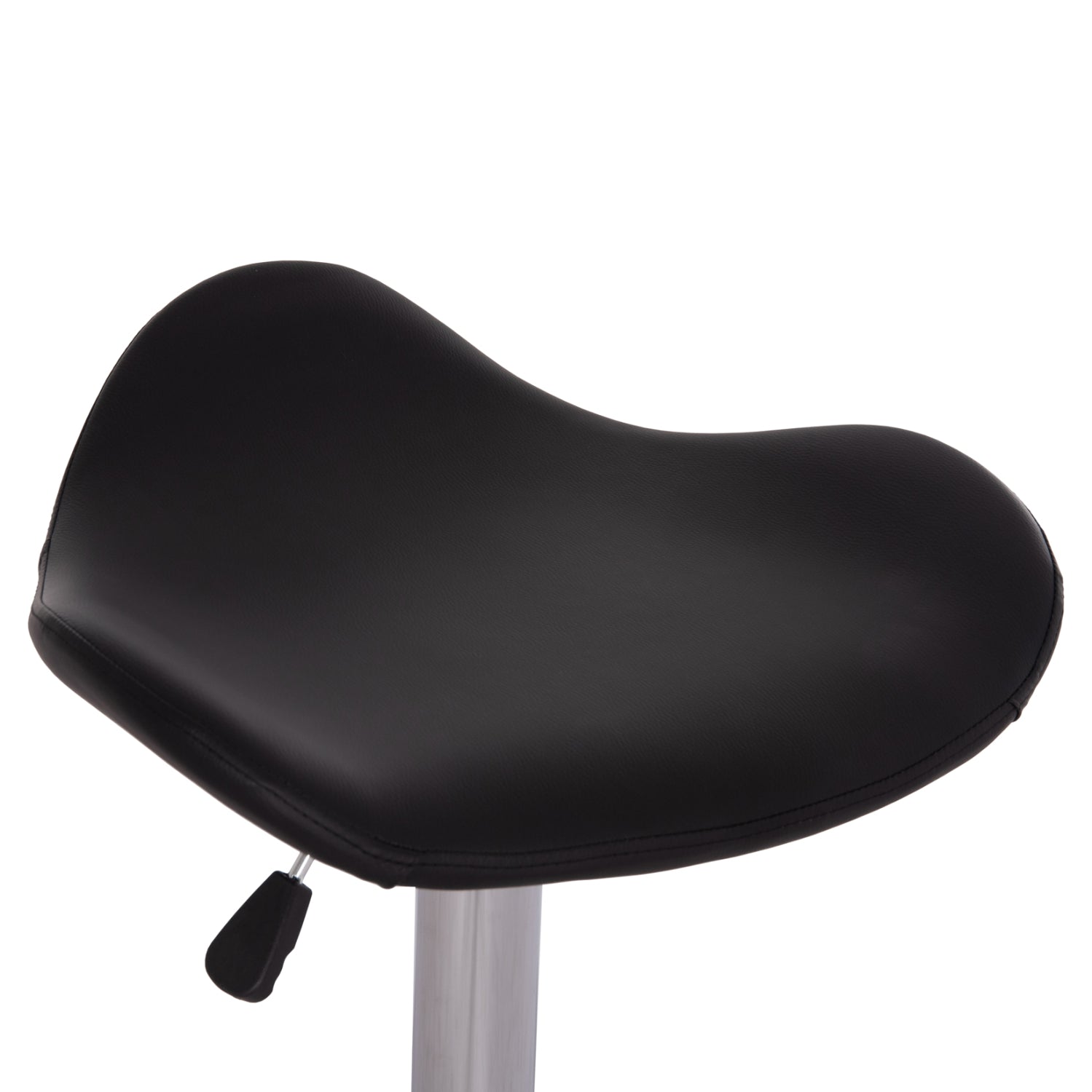 BAR STOOL SWIVEL GANNA HM201.21 WITH SUSPENSION-BLACK PU 44x42x87Hcm.