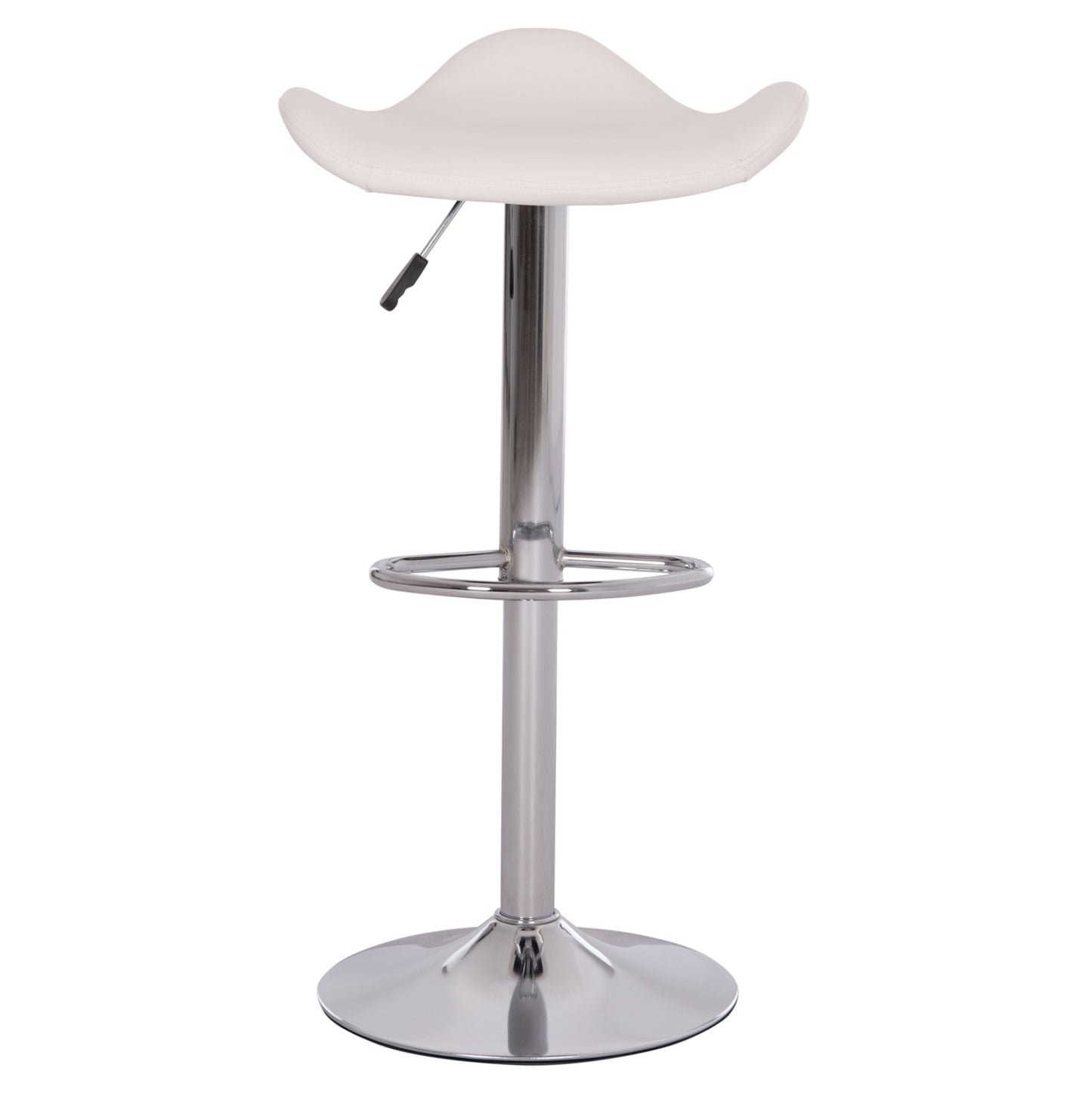 BAR STOOL SWIVEL GANNA HM201.22 WITH SUSPENSION-WHITE PU 44x42x87Hcm.