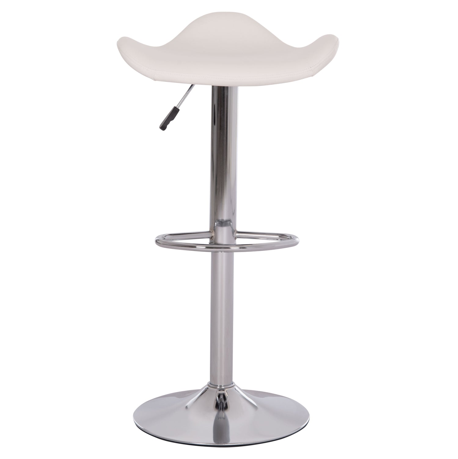 BAR STOOL SWIVEL GANNA HM201.22 WITH SUSPENSION-WHITE PU 44x42x87Hcm.